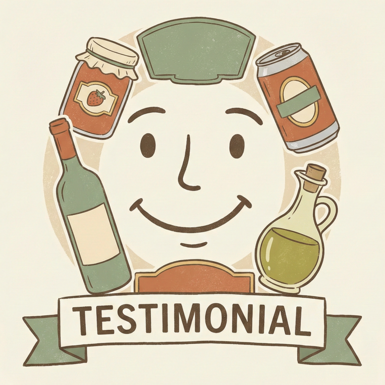 Label testimonials
